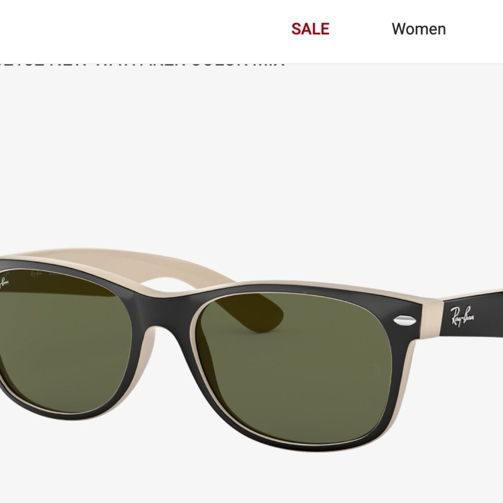 Ray-Ban Wayfarer Black & Beige/Nude Sunglasses
